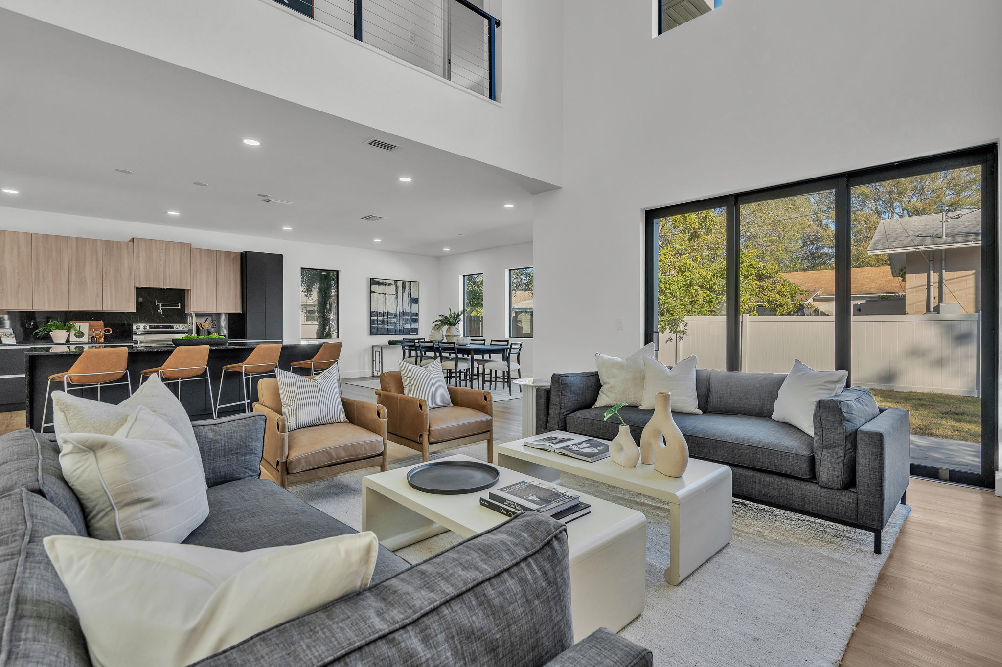 Luxury Staged living room with an open floor plan in Central Florida selling in a competitive market