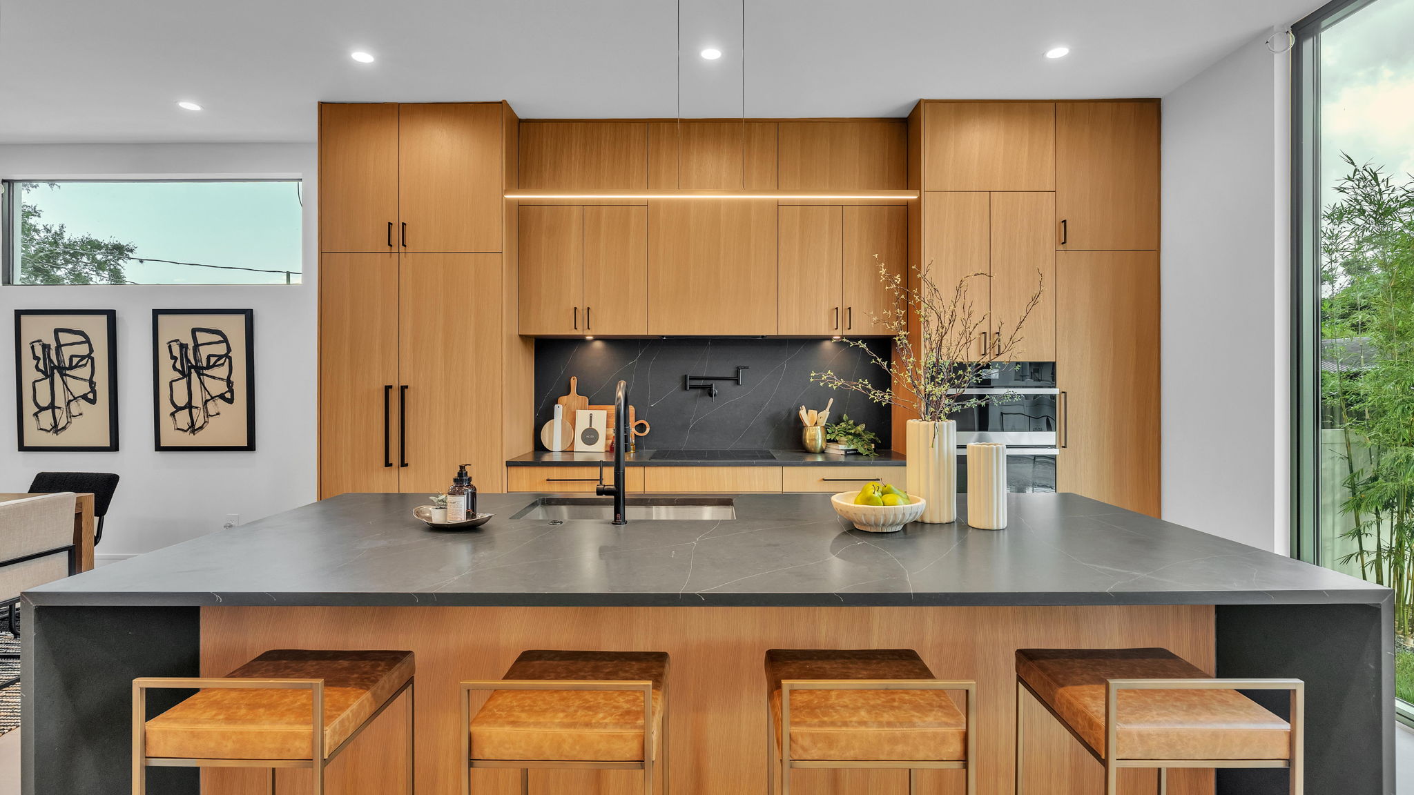 Luxury home staged in Central Florida by Step by Stager interiors leveraging houseplants and modern accessories